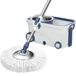 Mop with Long Telescopic Steel Handle microfiber cloth 360 Spin for Effective Floor Cleaning kit — photo 4