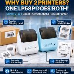 LP58P 2-in-1 Direct Thermal Label &amp; Receipt Printer (12–58mm)