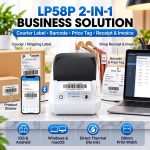 LP58P 2-in-1 Direct Thermal Label &amp; Receipt Printer (12–58mm) — photo 6